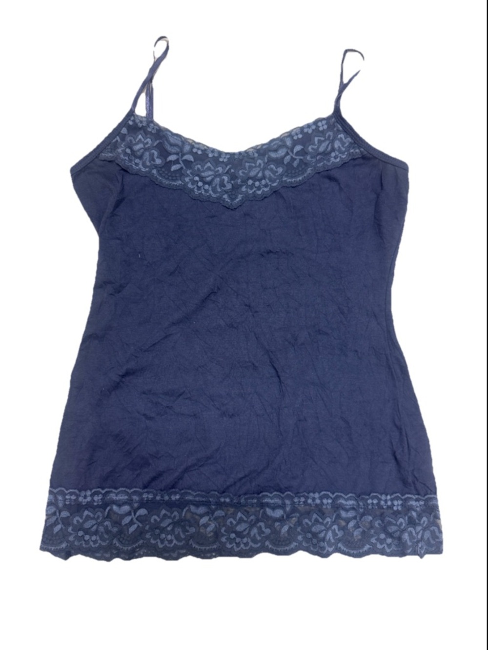 Maurices Lace Crinkle Tank Top Medium  Grey Whimsigoth Fairy Y2K Layering Piece